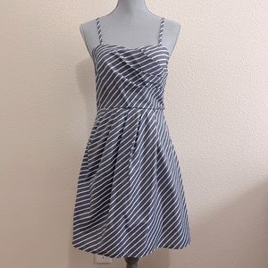 BCX Jr Blue Stripped Dress with Adjustable Straps, Size 5